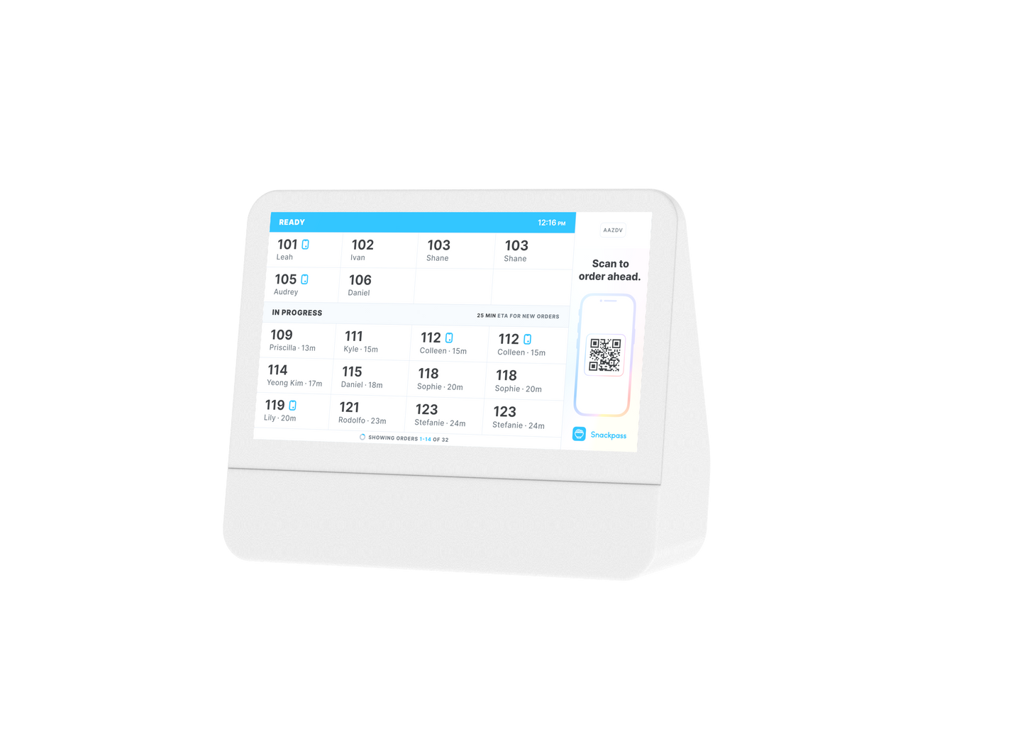 Countertop Customer Pickup Screen Gen 2