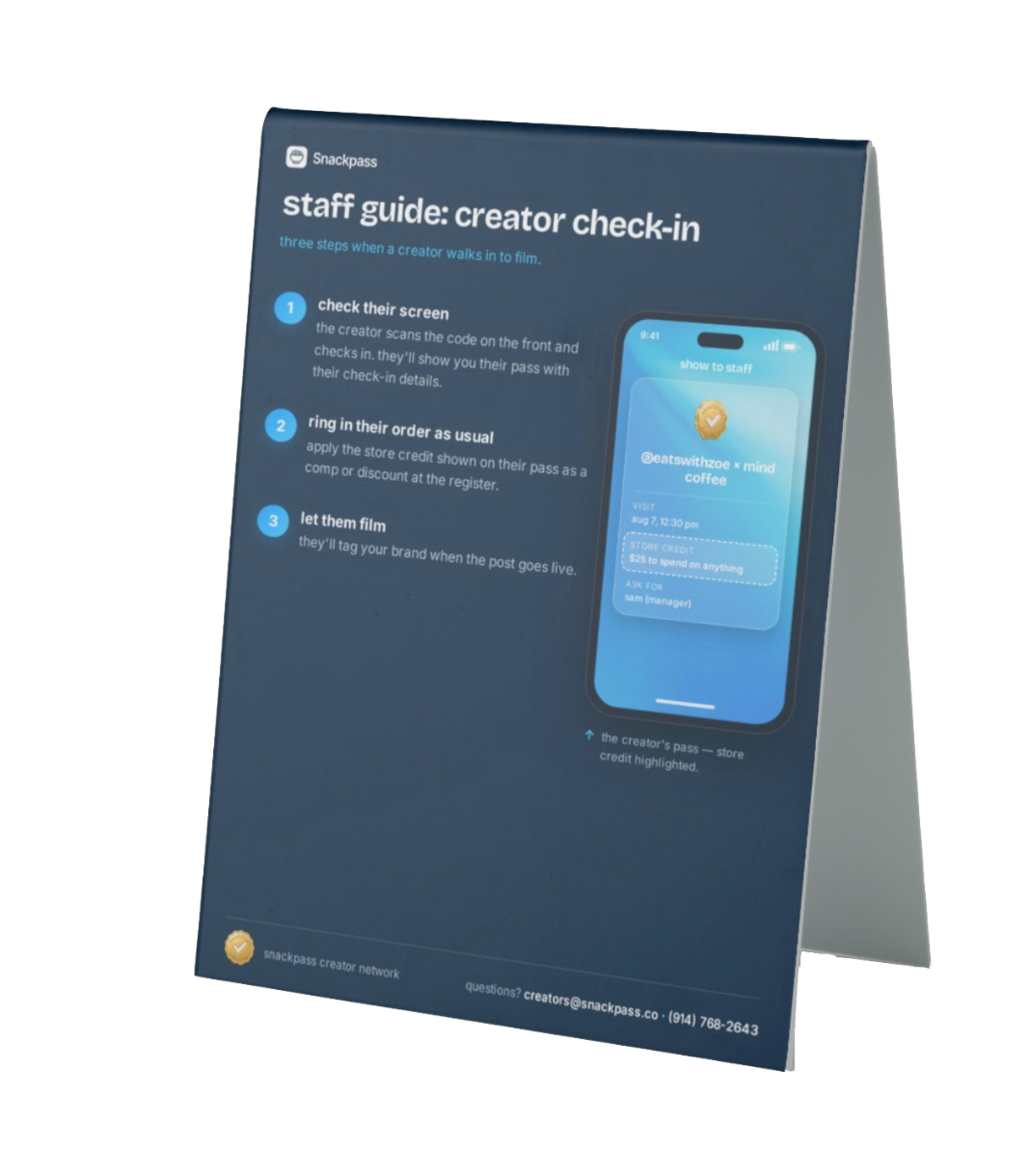 Snackpass Creators Check-In