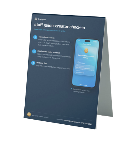 Snackpass Creators Check-In